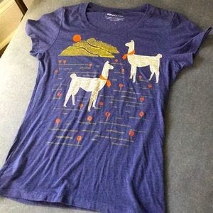 AH-DORABLE hand screenprinted llama T-shirt M/L 💋